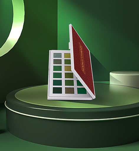 ARABELLA LONDON | 18 Shades Green Eyeshadow palette | Highly pigmented