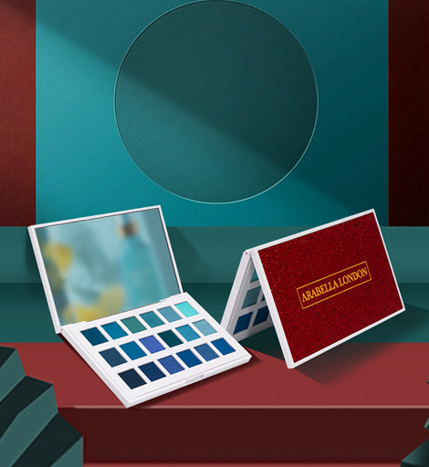 ARABELLA LONDON | Highly pigmented | 18 Shades Blue Eyeshadow Palette