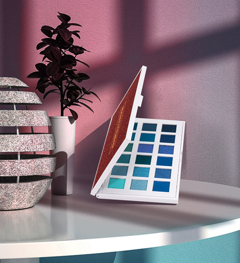 ARABELLA LONDON | Highly pigmented | 18 Shades Blue Eyeshadow Palette