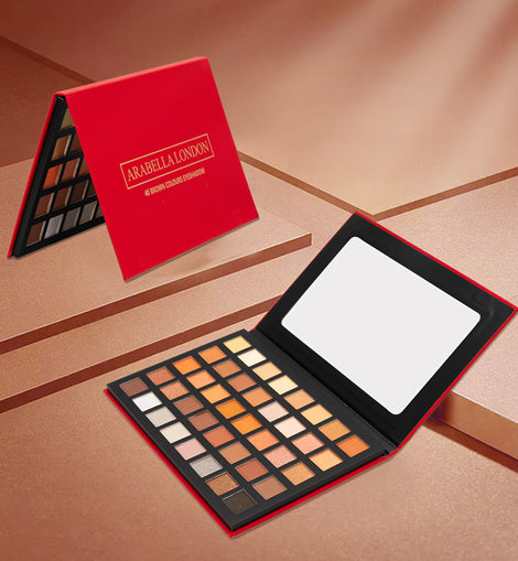 Arabella London | 40 highly pigmented Brown shades | Nude Eyeshadow Palette