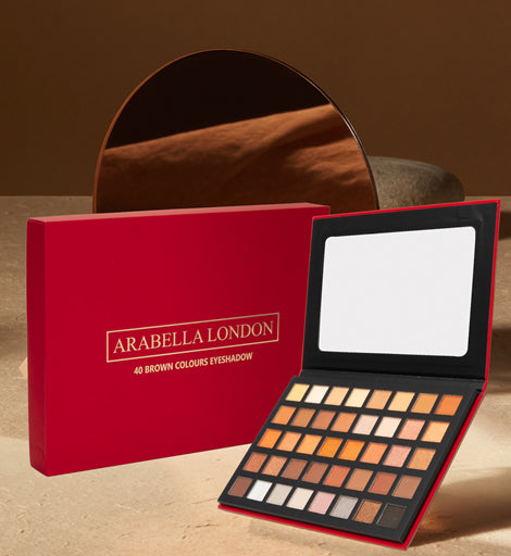 Arabella London | 40 highly pigmented Brown shades | Nude Eyeshadow Palette