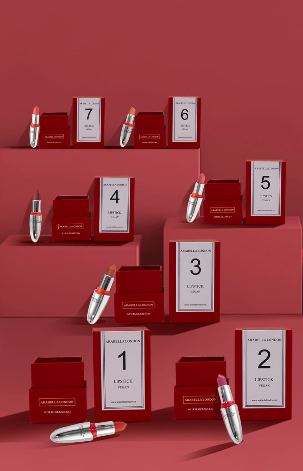 Arabella London Highly Pigmented Lipsticks With Strawberry Flavour