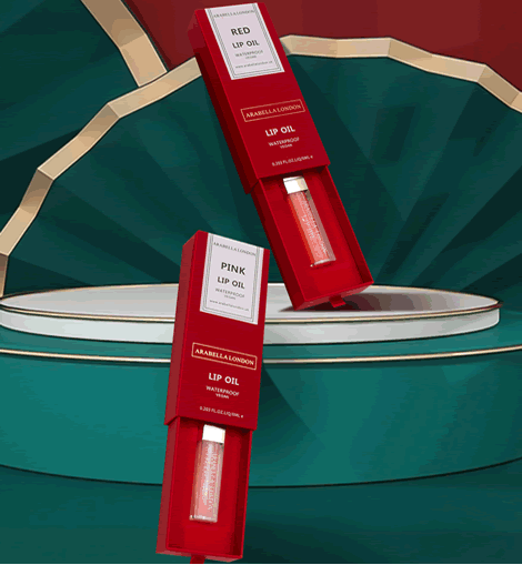 Arabella London | Lip Oil With Strawberry Flavour |Highly Pigmented