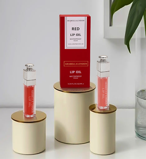 Arabella London | Lip Oil With Strawberry Flavour |Highly Pigmented