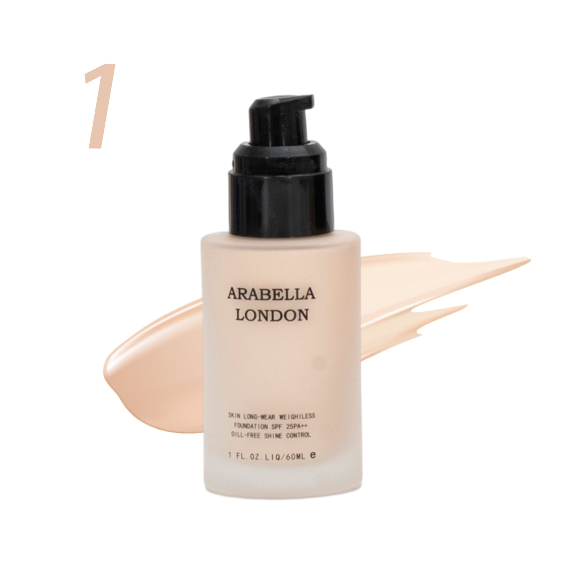 Foundation Full Coverage Flawless Finish | SPF 60mL | Vegan | Arabella London