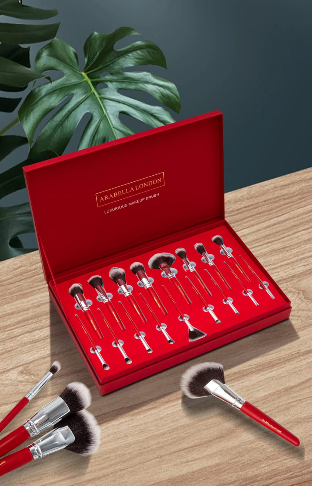 Arabella London Luxurious Makeup Brush Full Set With Leather Bag - ARABELLA LONDON Official